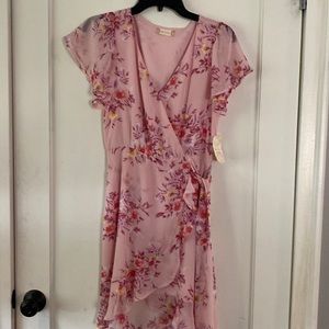 NWT Altar’d state mauve floral wrap dress